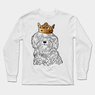 Puli Dog King Queen Wearing Crown Long Sleeve T-Shirt